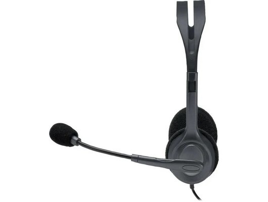 Наушники с микрофоном проводные Logitech Stereo Headset H111 Black